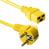 Cablu de alimentare UPS 230V, 16A, 3M, Schuko la IEC C19, Galben Cablu de alimentare UPS 230V, 16A, 3M, Schuko la IEC C19, Galben