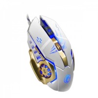 Mouse Nou pentru Gaming, Apedra A8, 3200dpi, 6 Butoane, RGB, Alb, Cu Fir Mouse Nou pentru Gaming, Apedra A8, 3200dpi, 6 Butoane, RGB, Alb, Cu Fir