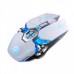 Mouse Nou pentru Gaming, Guijiao G3OS, 3200dpi, 7 Butoane, RGB, Alb, Cu Fir