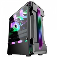 Carcasa Noua Pro Gaming Zerg, Middle Tower, ATX, Fara Sursa, Controller ARGB, Telecomanda Carcasa Noua Pro Gaming Zerg, Middle Tower, ATX, Fara Sursa, Controller ARGB, Telecomanda