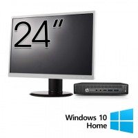 Pachet Calculator Refurbished HP EliteDesk 800 G2 Mini PC, Intel Core i7-6700T 2.80 - 3.60GHz, 8GB DDR4, 256GB SSD + Monitor 24 Inch + Windows 10 Home Pachet Calculator Refurbished HP EliteDesk 800 G2 Mini PC, Intel Core i7-6700T 2.80 - 3.60GHz, 8GB DDR4, 256GB SSD + Monitor 24 Inch + Windows 10 Home