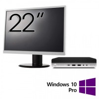 Pachet Calculator Refurbished HP EliteDesk 800 G3 Mini PC, Intel Core i7-7700T 2.90 - 3.80GHz, 8GB DDR4, 256GB SSD, Wi-Fi + Monitor 22 Inch + Windows 10 Pro Pachet Calculator Refurbished HP EliteDesk 800 G3 Mini PC, Intel Core i7-7700T 2.90 - 3.80GHz, 8GB DDR4, 256GB SSD, Wi-Fi + Monitor 22 Inch + Windows 10 Pro
