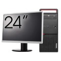 Pachet Calculator Second Hand LENOVO M800 Tower, Intel Core i5-6400 2.70 - 3.30GHz, 8GB DDR4, 256GB SSD, DVD-ROM + Monitor 24 Inch