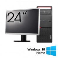 Pachet Calculator Refurbished LENOVO M800 Tower, Intel Core i5-6400 2.70 - 3.30GHz, 8GB DDR4, 256GB SSD, DVD-ROM + Monitor 24 Inch + Windows 10 Home Pachet Calculator Refurbished LENOVO M800 Tower, Intel Core i5-6400 2.70 - 3.30GHz, 8GB DDR4, 256GB SSD, DVD-ROM + Monitor 24 Inch + Windows 10 Home