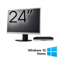 Pachet PC Refurbished HP ProDesk 600 G4 Mini, Intel Core i5-8500T 2.10 - 3.50GHz, 8GB DDR4, 256GB SSD + Monitor 24 Inch + Windows 10 Home Pachet PC Refurbished HP ProDesk 600 G4 Mini, Intel Core i5-8500T 2.10 - 3.50GHz, 8GB DDR4, 256GB SSD + Monitor 24 Inch + Windows 10 Home
