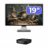 Pachet PC Second Hand HP T430 Thin Client, Intel Celeron N4000 1.10-2.60GHz, 2GB DDR4, 16GB SSD + Monitor 19"