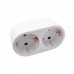 Dublu-stecher Spacer SPMS-2-WH, 2 prize Schuko, 1 stecher Schuko, 16A, max 3500W, protectie copii, alb Dublu-stecher Spacer SPMS-2-WH, 2 prize Schuko, 1 stecher Schuko, 16A, max 3500W, protectie copii, alb