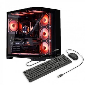 Sistem Desktop PC Gaming OptimX BANSHEE Rage cu procesor Intel® Core™ i7 9700F, 16GB DDR4, 480Gb SSD, Nvidia RTX 5050 8Gb GDDR6 , Cadou kit tastatura si mouse OptimX