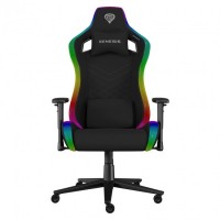 Scaun Gaming Genesis TRIT 660, Textil, Iluminare RGB, Reglabil pe Înălțime, Spătar 160°, Manere 2D, 150 kg, Piston Gaz Clasa 4, Negru