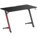 Birou Gaming Serioux Razor cu LED RGB, 120x60x75cm, blat 120x60x1.5cm, MDF și melamină, plastic, oțel, negru mat și roșu mat Birou Gaming Serioux Razor cu LED RGB, 120x60x75cm, blat 120x60x1.5cm, MDF și melamină, plastic, oțel, negru mat și roșu mat