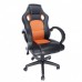 Scaun Gaming SPACER SPCH-CHAMP-RNG, Imitație Piele + Material Textil, Reglabil pe Înălțime, 120 kg, Negru/Portocaliu