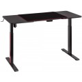 Birou Gaming Serioux Elysium RGB, înălțime reglabilă electric, 140x60x73-121cm, 100–240 V, metal, negru