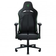 Scaun Gaming Razer Enki X, EPU Synthetic Leather, Reglabil pe Înălțime, Spătar 152°, Cotiere 2D, Piston Gaz Clasa 4, 136 kg, Negru/Verde Scaun Gaming Razer Enki X, EPU Synthetic Leather, Reglabil pe Înălțime, Spătar 152°, Cotiere 2D, Piston Gaz Clasa 4, 136 kg, Negru/Verde
