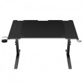 Birou Gaming Genesis Holm Modular 120, 120x75cm, înălțime reglabilă 70-90cm, iluminare LED RGB, MDF si otel, negru Birou Gaming Genesis Holm Modular 120, 120x75cm, înălțime reglabilă 70-90cm, iluminare LED RGB, MDF si otel, negru