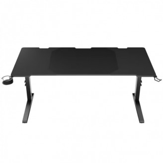 Birou Gaming Genesis Holm Modular 160, 160x75cm, înălțime reglabilă 70-90cm, iluminare LED RGB, MDF si otel, negru Birou Gaming Genesis Holm Modular 160, 160x75cm, înălțime reglabilă 70-90cm, iluminare LED RGB, MDF si otel, negru