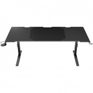 Birou Gaming Genesis Holm Modular 180, 180x75cm, înălțime reglabilă 70-90cm, iluminare LED RGB, MDF si otel, negru Birou Gaming Genesis Holm Modular 180, 180x75cm, înălțime reglabilă 70-90cm, iluminare LED RGB, MDF si otel, negru