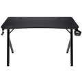 Birou Gaming Trust GXT 700 Omnius, 120x60x74cm, cadru din oțel, suporturi pentru accesoriil, negru
