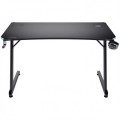 Birou Gaming TRUST GXT 709 Luminus RGB, 120x60x74cm, blat din lemn, cadru din otel, suporturi pentru accesoriil, negru