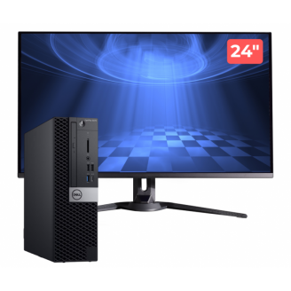 Pachet Calculator Second Hand DELL OptiPlex 5070 SFF, Intel Core i7-9700 3.00-4.70GHz, 8GB DDR4, 256GB SSD + Monitor 24"