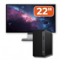 Pachet PC Second Hand HP ProDesk 600 G6 MT, Intel Core i7-10700 2.90-4.80GHz, 8GB DDR4, 256GB SSD + Monitor 22"
