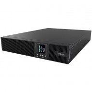 UPS Second Hand nJoy Aster 3K 2U On-line, 3000VA/2700W, 8 prize IEC C13, 1 priza IEC C19, Dubla conversie, LCD Display, Baterii Noi