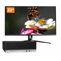 Pachet Calculator Second Hand HP ProDesk 400 G4 SFF, Intel Core i5-6500 3.20 - 3.60GHz, 8GB DDR4, 256GB NVMe SSD + Monitor 22"